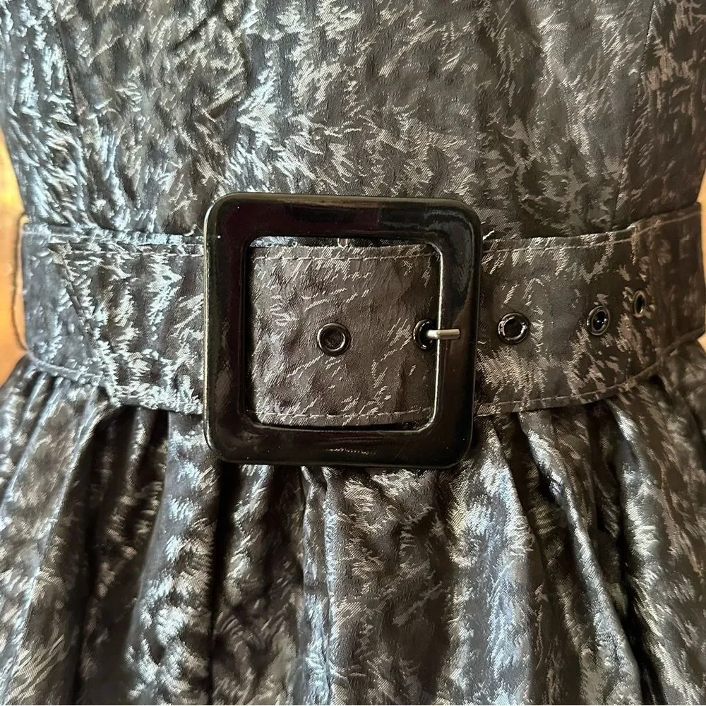 Y2K Betsey Johnson Retro Silver Black Leopard Dress - Picture 7 of 11
